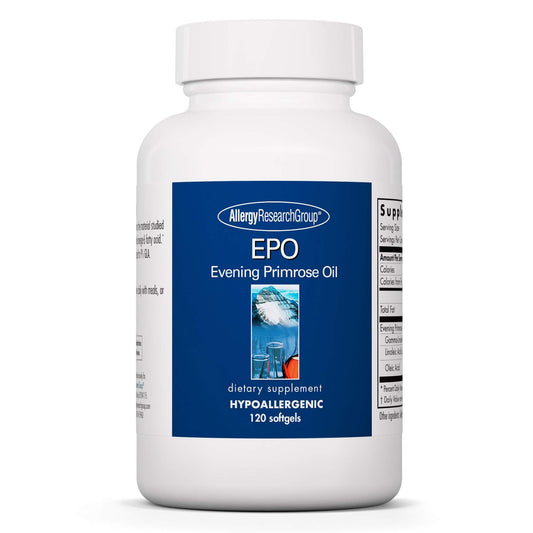 Allergy Research Group EPO Evening Primrose Oil 500mg – 120 Softgels BritishVita | Premium UK Vitamins & Wellness Supplements