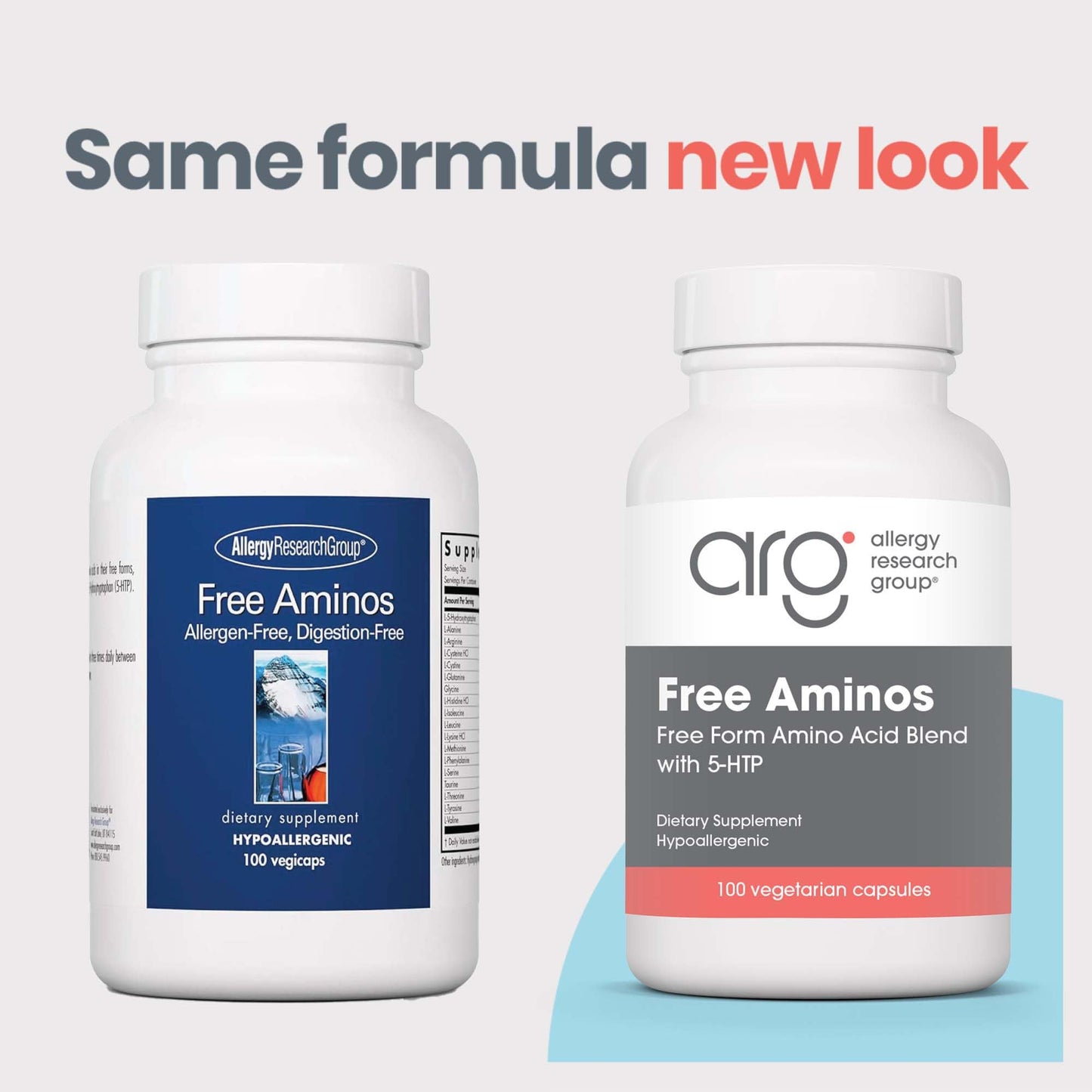 Allergy Research Group Free Aminos – Lean Muscle Support (Vegetarian Capsules) - 100 Count