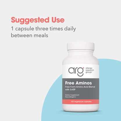 Allergy Research Group Free Aminos – Lean Muscle Support (Vegetarian Capsules) - 100 Count