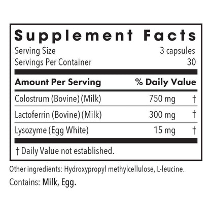 Allergy Research Group Laktoferrin with Colostrum - Lactoferrin + Bovine Colostrum | 90 Veggie Capsules