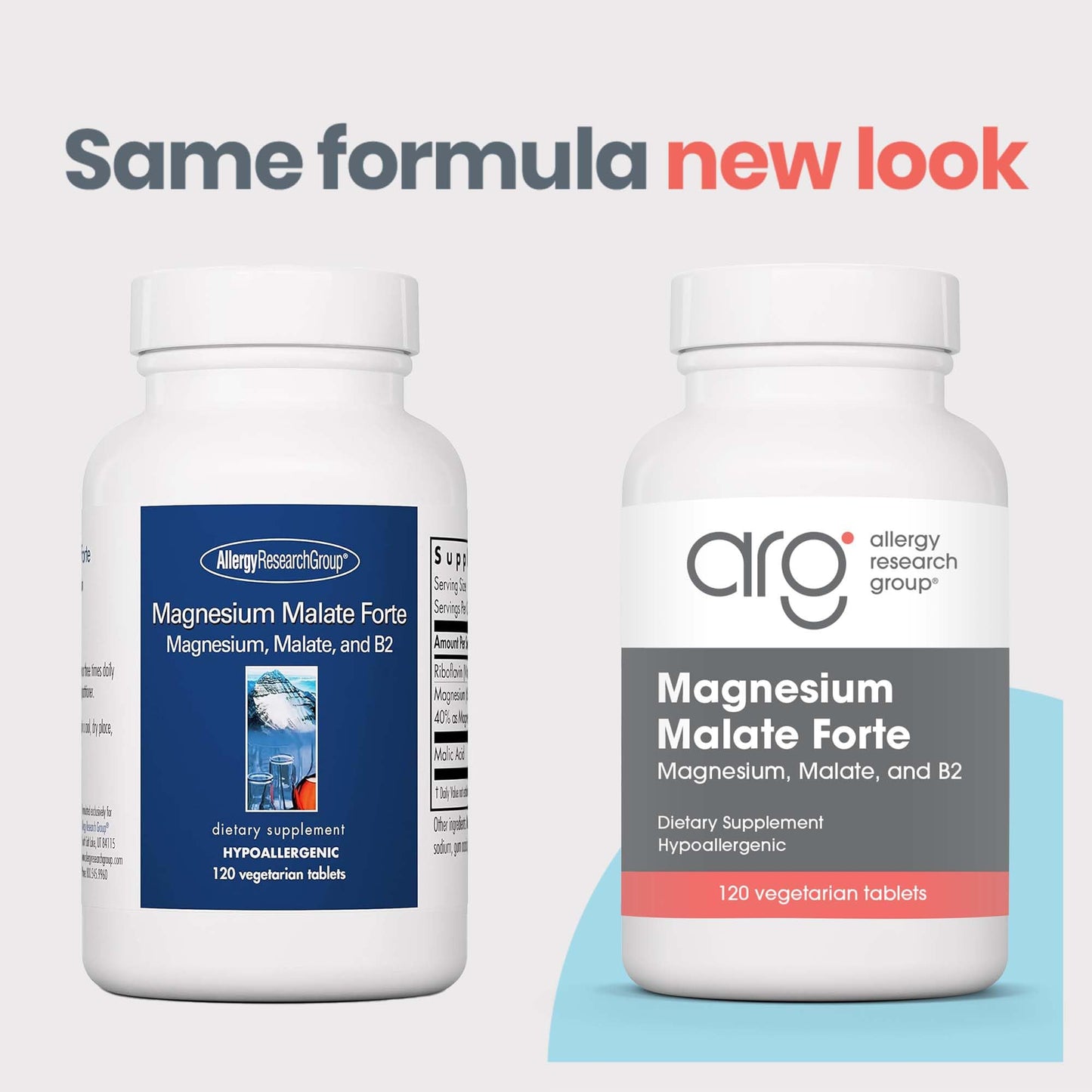 Allergy Research Group Magnesium Malate Forte - Energy Support, 120 Tablets