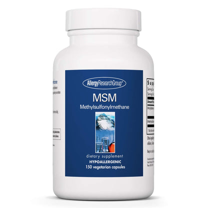 Allergy Research Group MSM Supplement – 500 mg per Serving, 150 Vegetarian Capsules for Hair, Skin & Nails