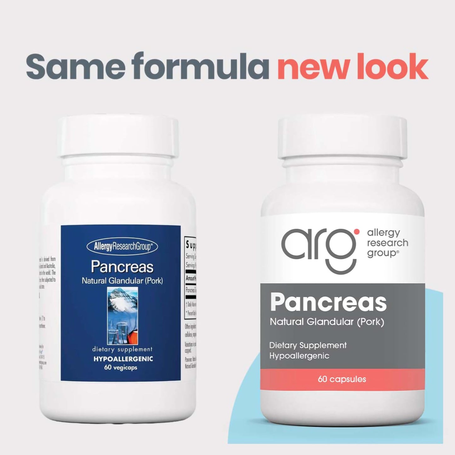Allergy Research Group Pancreas Pork Supplement – Pancreas Glandular Enzymes, 425mg, 60 Count