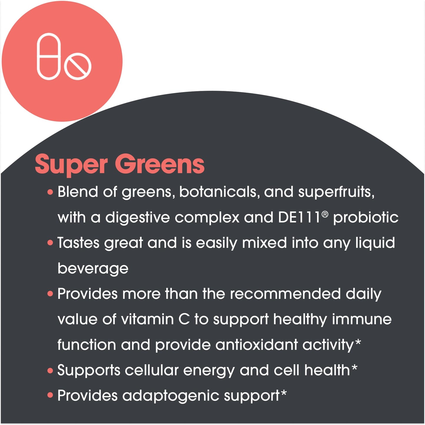 Allergy Research Group Super Greens – 8.45 oz Superfood Powder with Spirulina, Chlorella, Oat Grass & DE111 Probiotic