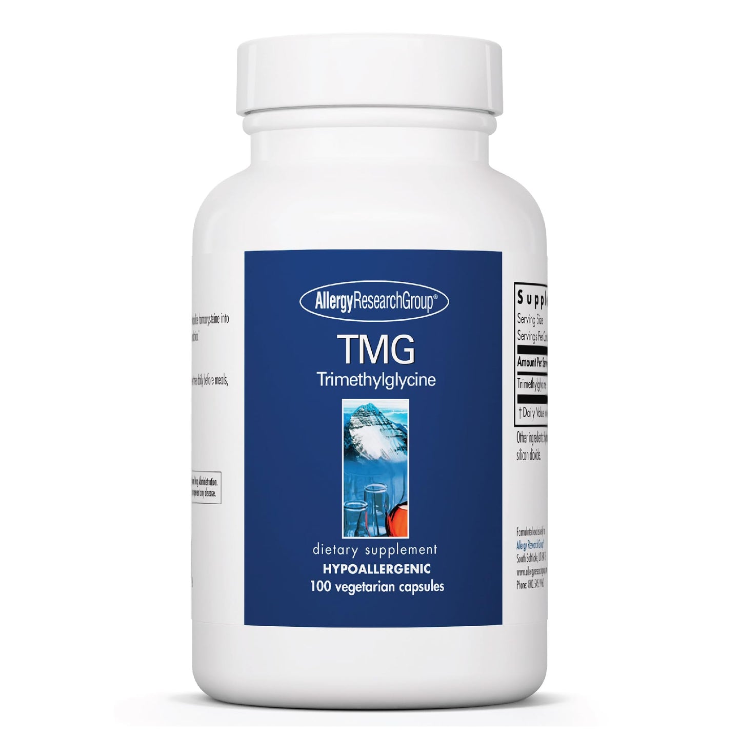 Allergy Research Group TMG Trimethylglycine 750mg – Betaine Anhydrous, 100 Capsules