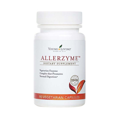Young Living Allerzyme - 90 Ct Vegetarian Digestive Enzyme Capsules with Tarragon & Ginger