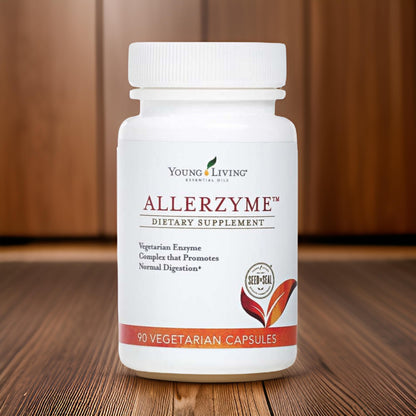 Young Living Allerzyme - 90 Ct Vegetarian Digestive Enzyme Capsules with Tarragon & Ginger