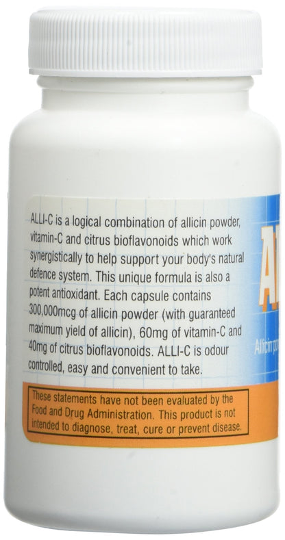 ALLI-C Allicin with Vitamin C and Bioflavonoids - 30 Vegetarian Capsules