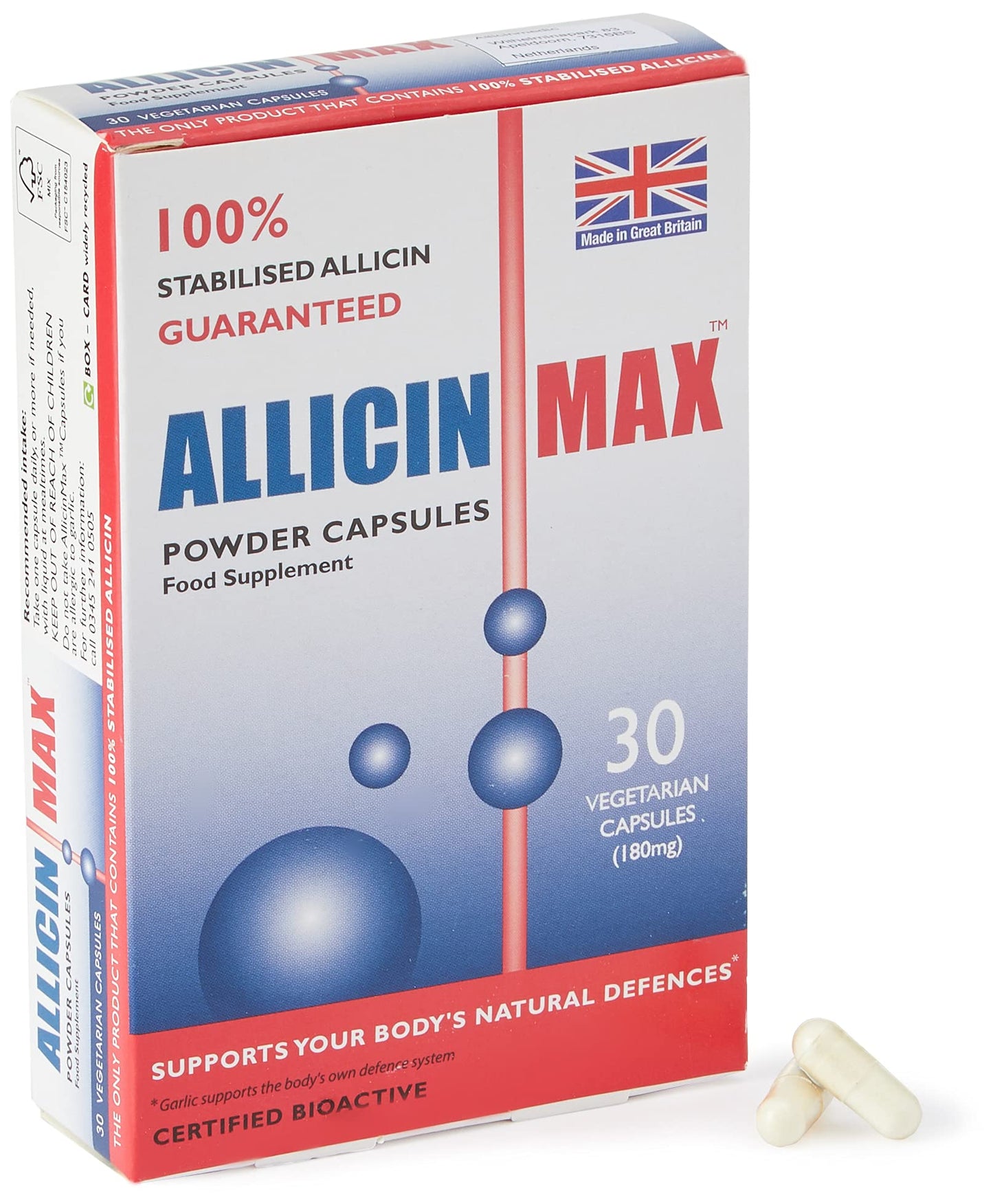 Allicin Max 30 Veg Caps | Garlic Allicin Supplement