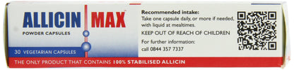 Allicin Max 30 Veg Caps | Garlic Allicin Supplement