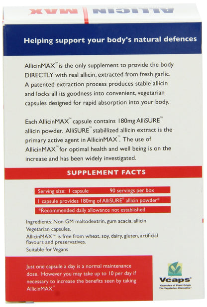 Allicin Max 100% Pure Allicin - 30 Veg Capsules