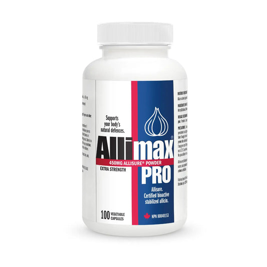 Allimax Pro Practitioner Strength 450 mg Allicin from Garlic | 100 Vegetarian Capsules BritishVita | Premium UK Vitamins & Wellness Supplements