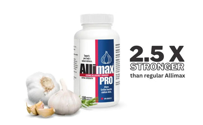 Allimax Pro Practitioner Strength 450 mg Allicin from Garlic | 100 Vegetarian Capsules BritishVita | Premium UK Vitamins & Wellness Supplements