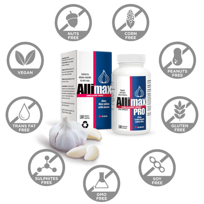 Allimax Pro Practitioner Strength 450 mg Allicin from Garlic | 100 Vegetarian Capsules BritishVita | Premium UK Vitamins & Wellness Supplements