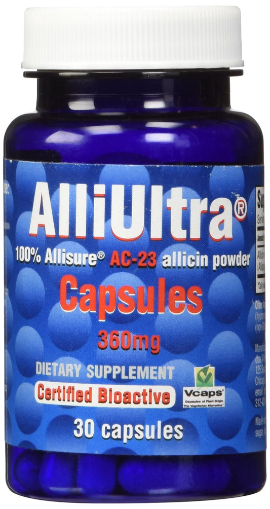 AlliUltra 360mg Capsules – 30 Count | Stabilized Allicin Garlic for Immune Support | Plant-Based, Non-GMO, Vegan, Made in UK BritishVita | Premium UK Vitamins & Wellness Supplements