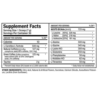 ALLMAX A:CUTS Amino-Charged Energy Drink Pink Lemonade | 210 g | 30 Servings | Sugar & Gluten Free