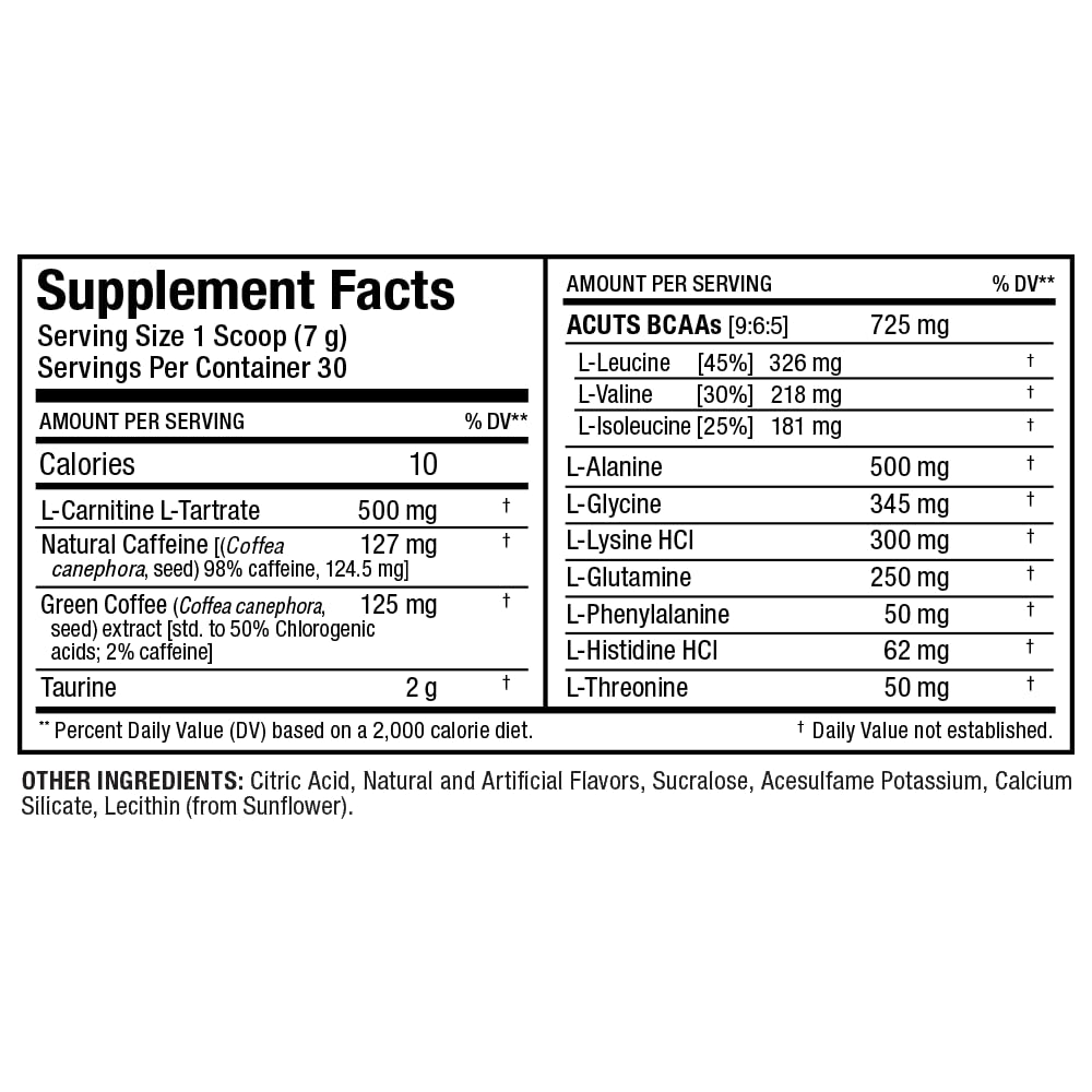 ALLMAX A:CUTS Amino-Charged Energy Drink - Pina Colada (210 g) - Sugar & Gluten Free