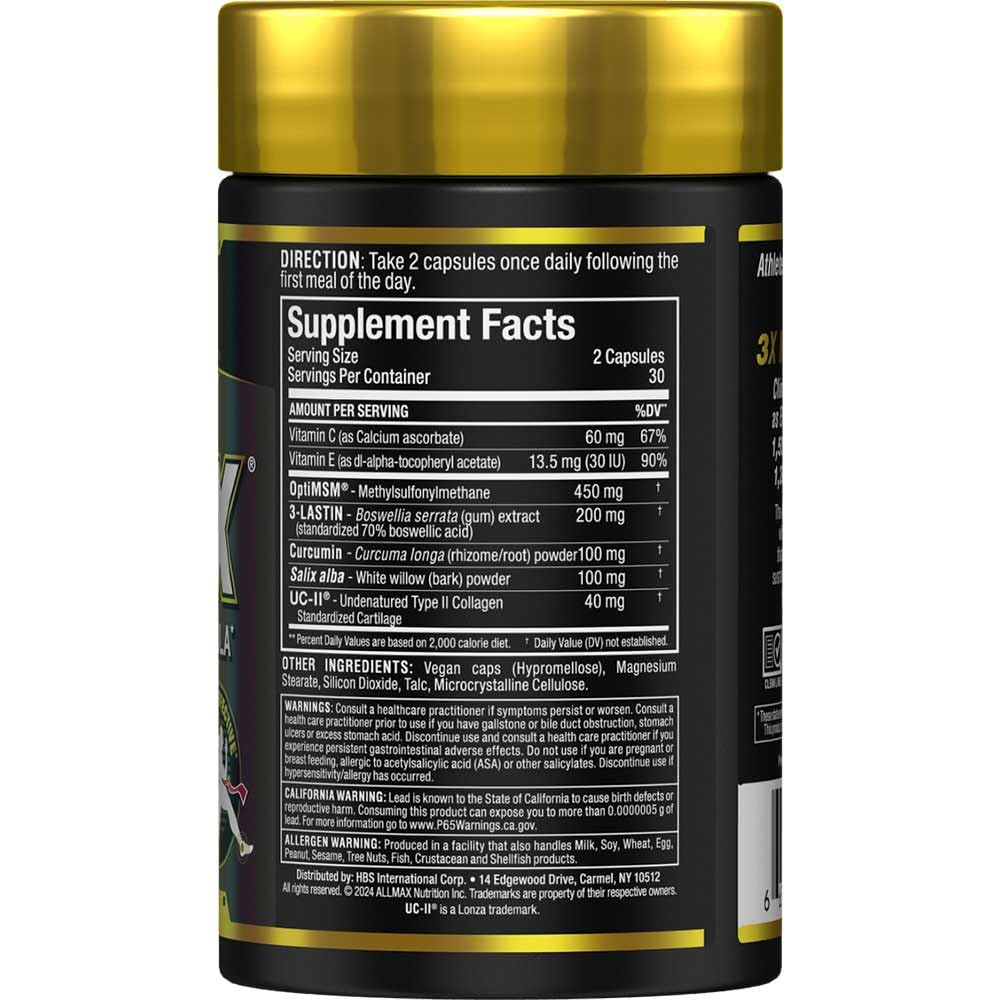 ALLMAX ALLFLEX - 60 Capsules for Joint Health, Mobility & Pain Relief