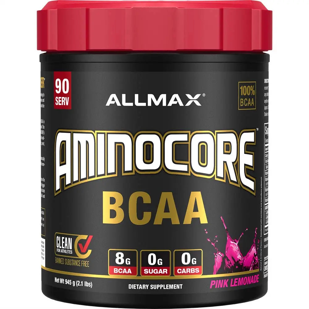 ALLMAX AminoCORE BCAA Pink Lemonade – 945 g, 90 Servings, 8.18 g BCAAs per Serving, Sugar Free, with B Vitamins BritishVita | Premium UK Vitamins & Wellness Supplements