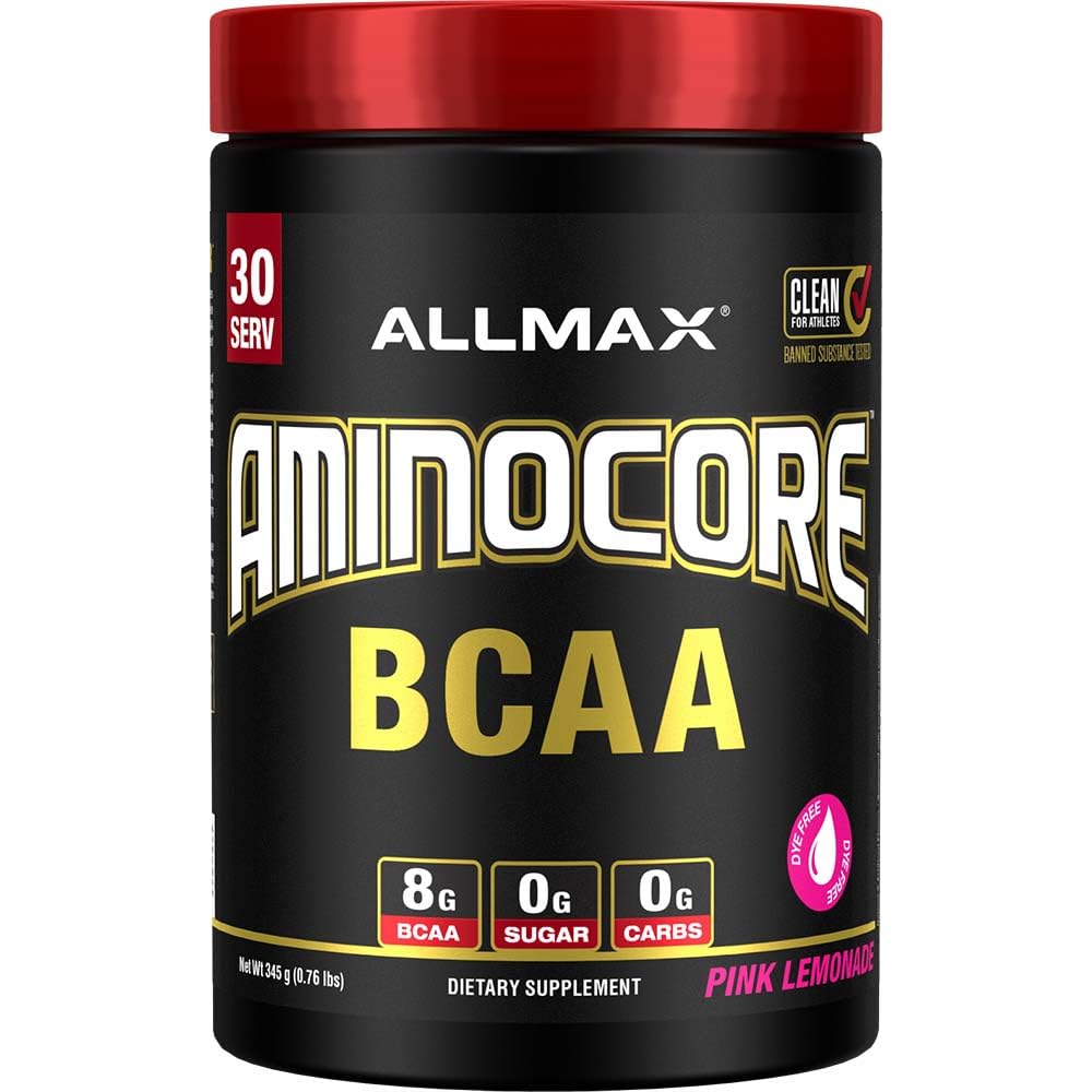 ALLMAX AMINOCORE BCAA – 8G BCAAs | Pink Lemonade, Gluten Free | 315g