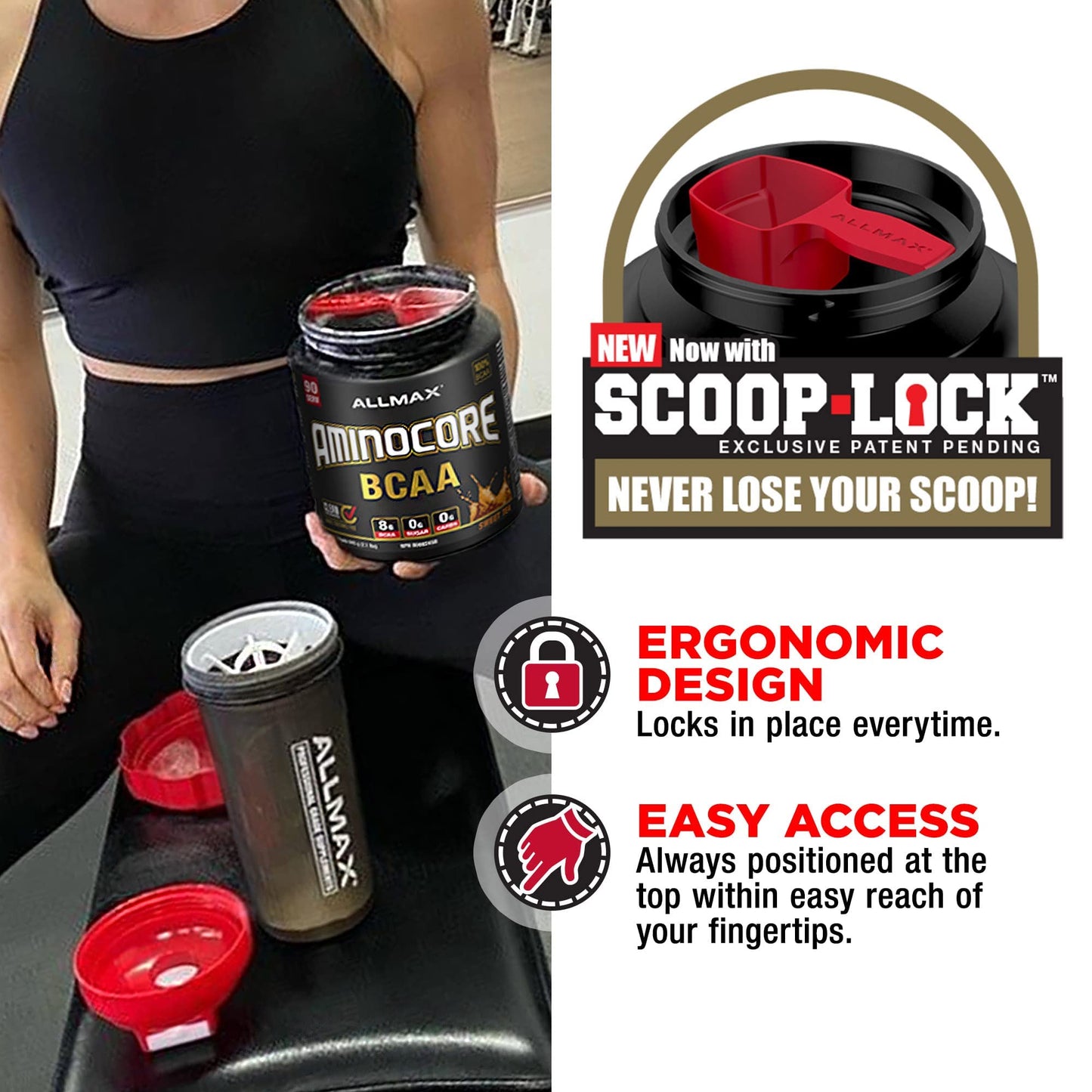 ALLMAX AMINOCORE BCAA – 8G BCAAs | Pink Lemonade, Gluten Free | 315g