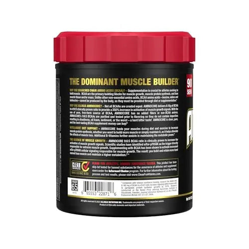 ALLMAX AminoCORE BCAA Blue Raspberry Powder – 945 g, 90 Servings, 8.18 g BCAAs per Serving, Sugar Free, Instantized + B Vitamins BritishVita | Premium UK Vitamins & Wellness Supplements