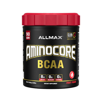 ALLMAX AMINOCORE BCAA – Fruit Punch, 945 g | 90 Servings, 8.18 g BCAA per Serving BritishVita | Premium UK Vitamins & Wellness Supplements