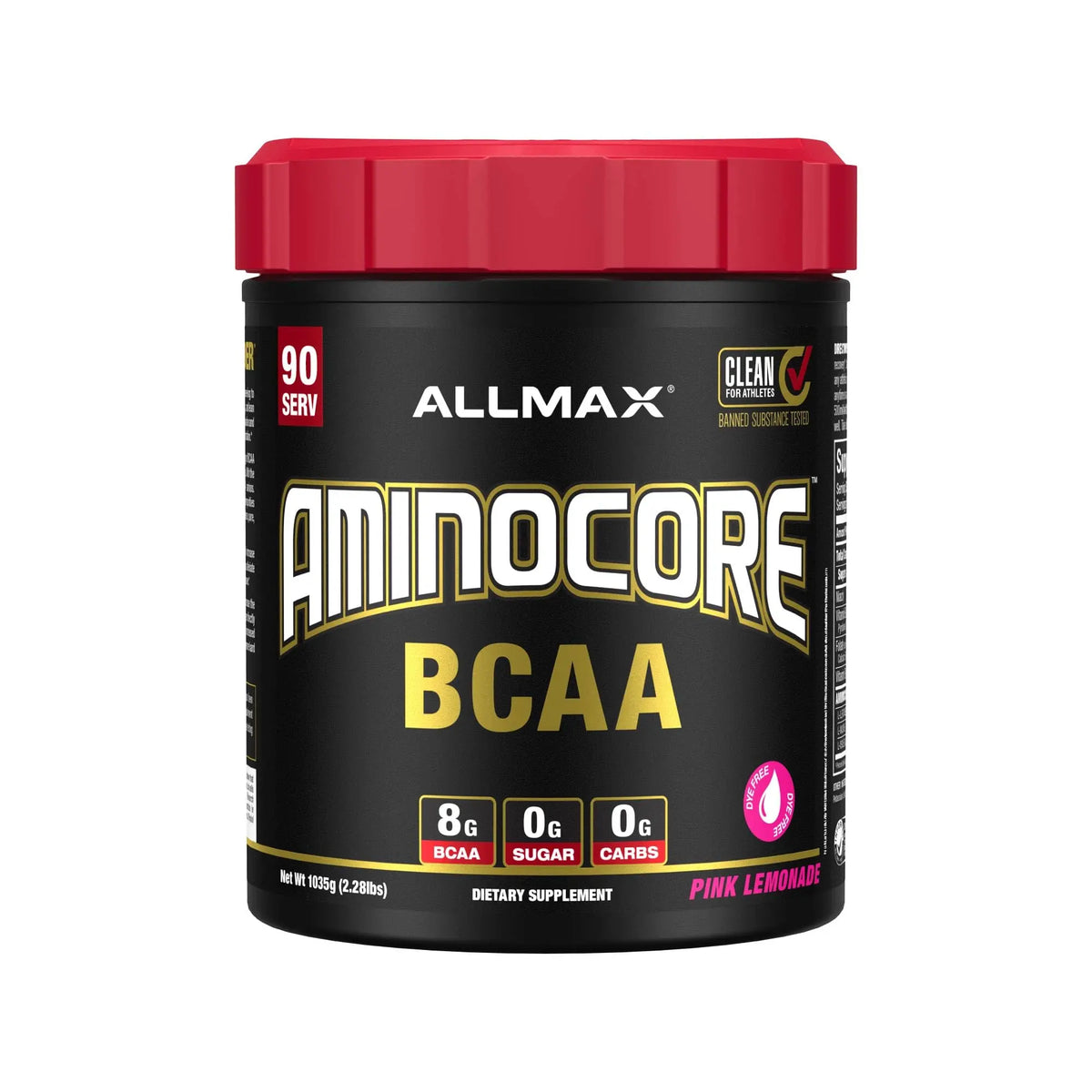 ALLMAX AminoCORE BCAA Pink Lemonade – 945 g, 90 Servings, 8.18 g BCAAs per Serving, Sugar Free, with B Vitamins BritishVita | Premium UK Vitamins & Wellness Supplements