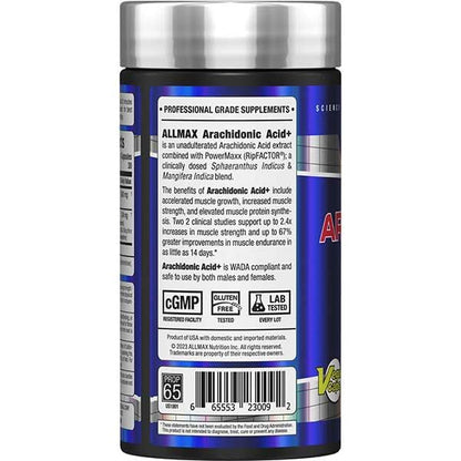 ALLMAX Essentials ARA+ Arachidonic Acid – 120 Capsules | Boost Strength & Endurance