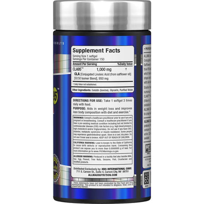 ALLMAX CLA95 1000 mg Softgels | CLA for Fat Loss & Lean Muscle