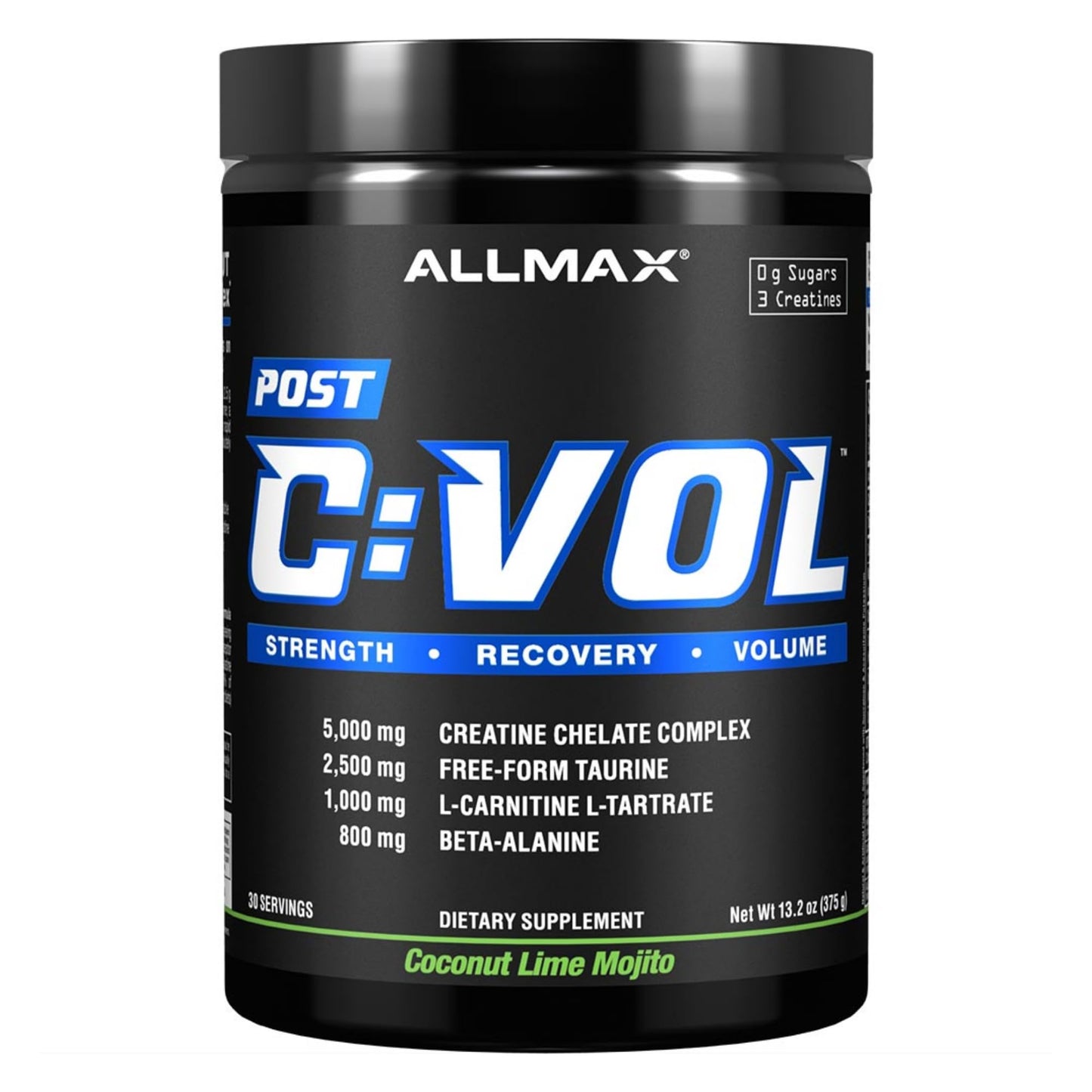 ALLMAX C:VOL Coconut Lime Mojito - Sugar Free Post-Workout Formula (30 Servings)