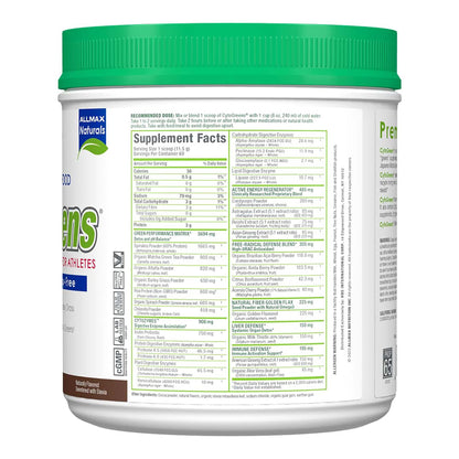 ALLMAX CytoGreens Chocolate - 1.5 lb | Green Superfood Powder for Performance, Recovery & Energy - 60 Servings