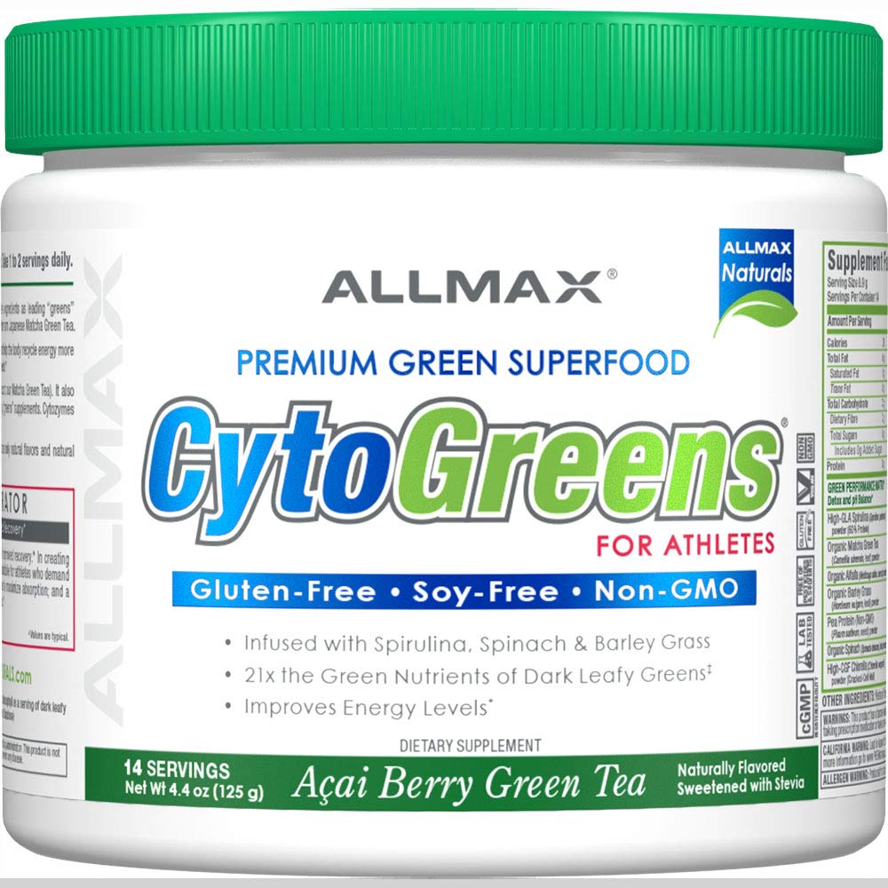 ALLMAX Cytogreens Super Greens Powder – Immune & Digestive Support (125 g), Vegan