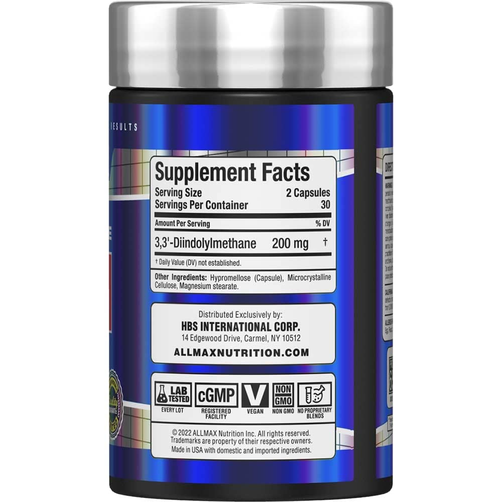 ALLMAX Essentials DIM – 60 Veggie Caps (100 mg) | Vegan Hormonal Support