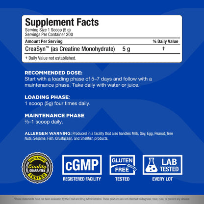 ALLMAX Essentials CREATINE 1000 g Powder – Improves Performance, 200 Servings, Vegan & Gluten Free