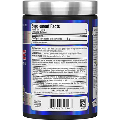 ALLMAX Essentials Creatine - 400 g Powder | Performance & Training Intensity | Vegan & Gluten Free | 80 Servings