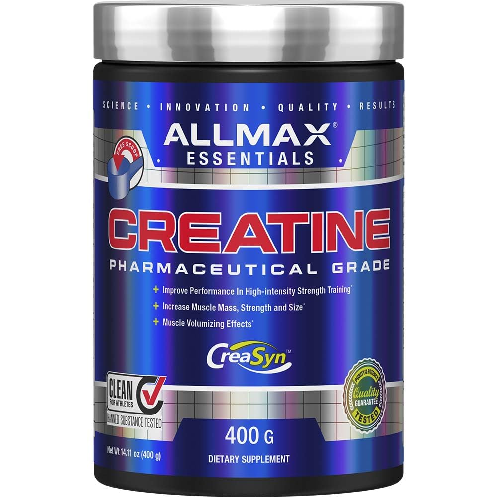 ALLMAX Essentials Creatine - 400 g Powder | Performance & Training Intensity | Vegan & Gluten Free | 80 Servings