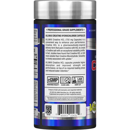 ALLMAX Essentials Creatine HCL 750 mg – 90 Capsules