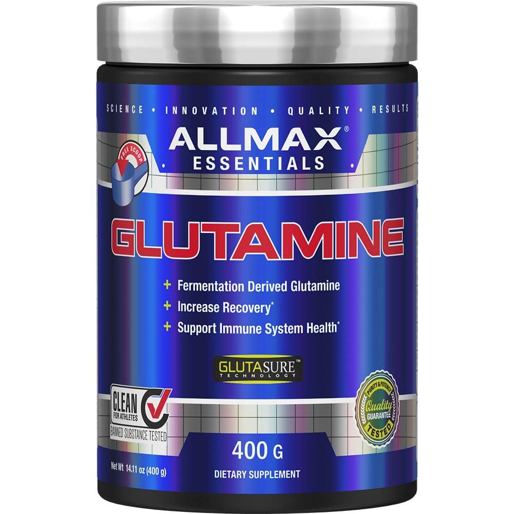 ALLMAX Essentials Glutamine – 400 g Powder | Recovery & Immune Support | Vegan & Gluten-Free