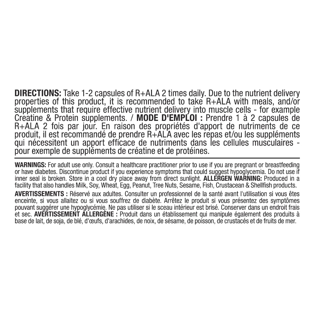 ALLMAX R+ALA - 60 Capsules | Powerful Antioxidant & Nutrient Delivery