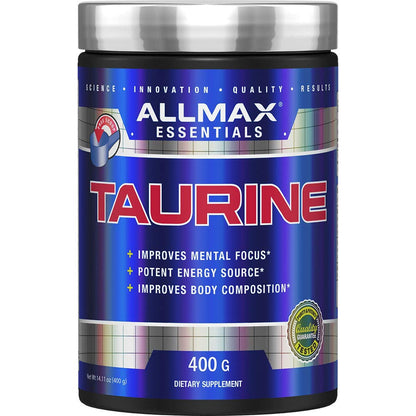 ALLMAX Essentials Taurine - 400 g Powder - Cell Volumizer - Focus & Energy - Vegan - 133 Servings