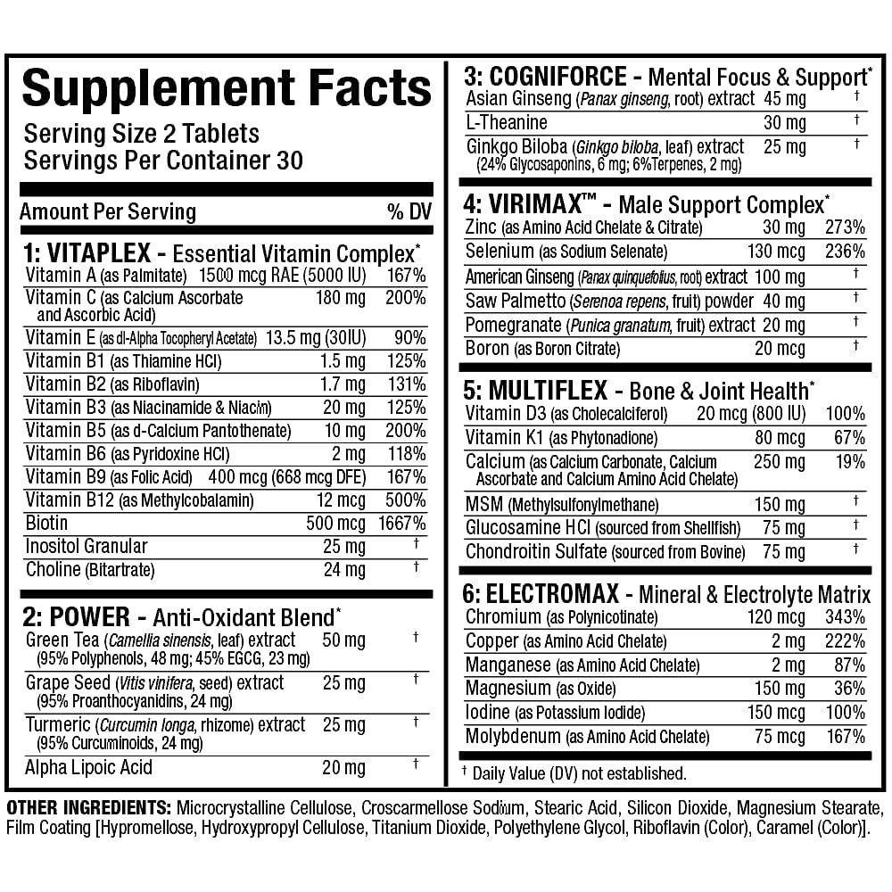 AllMax Vitaform Multi-Vitamin for Men, 60 Tablets