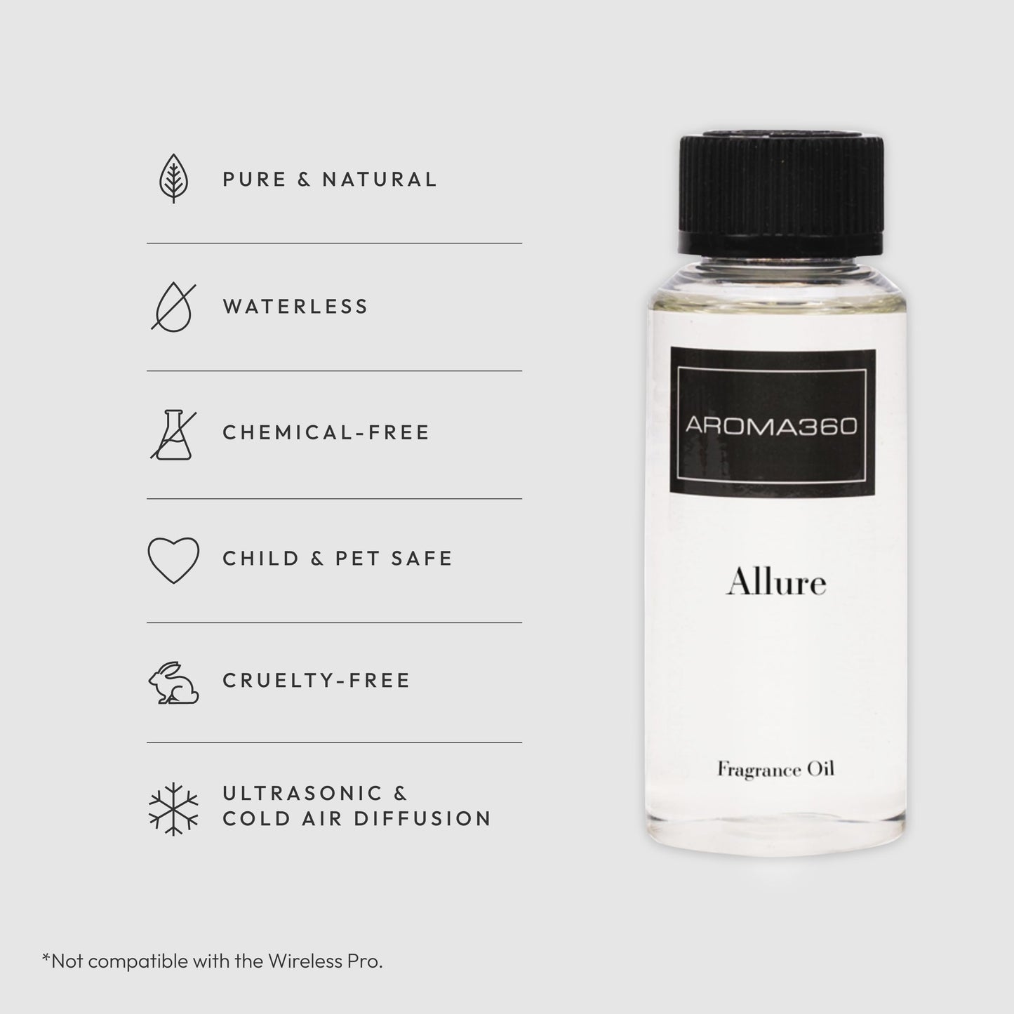 Allure 120mL | Luxury Scent Diffuser Oil for Hotels