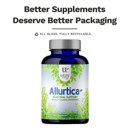 Utzy Naturals Allurtica — Sinus & Respiratory Support with Quercetin & Stinging Nettle (40 Capsules)
