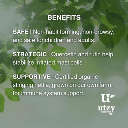Utzy Naturals Allurtica — Sinus & Respiratory Support with Quercetin & Stinging Nettle (40 Capsules)
