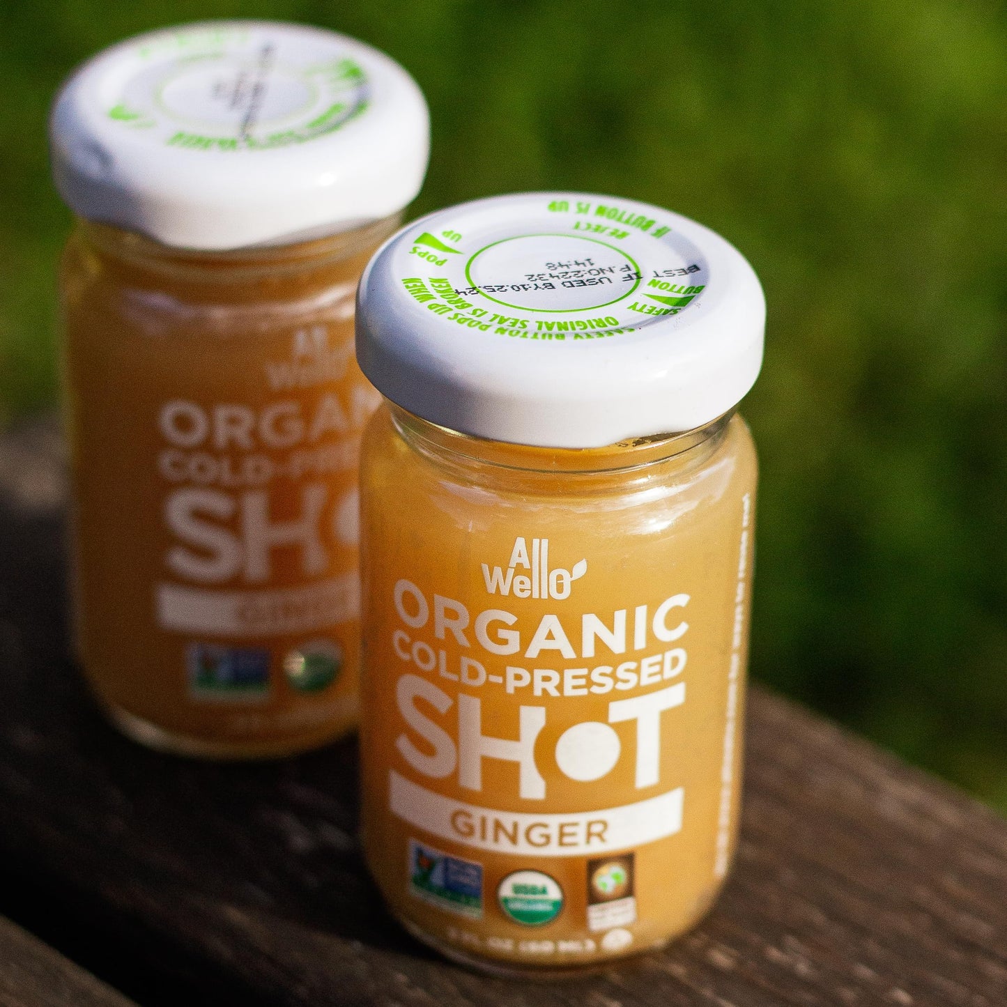 AllWellO Cold-Pressed Ginger Shot, 60 mL – USDA Organic Booster (6 Pack)