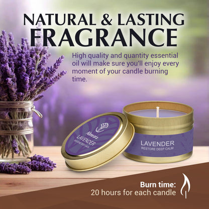 Almeara Sage & Lavender Candle Set – 2x3.7oz 100% Soy Wax