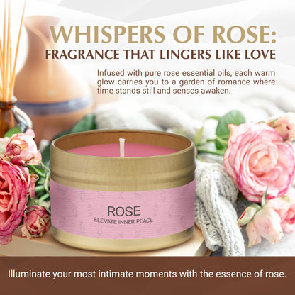 Almeara 2-in-1 Sage & Rose Candle Set – 40h Soy Wax, Paraffin-Free