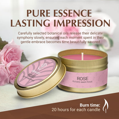Almeara 2-in-1 Sage & Rose Candle Set – 40h Soy Wax, Paraffin-Free