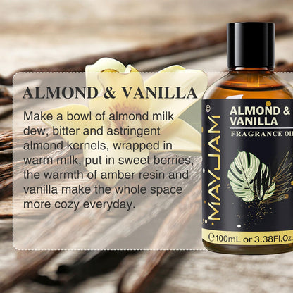 MAYJAM Almond & Vanilla Fragrance Oil - 100ml for Diffusers, Soap & Candles